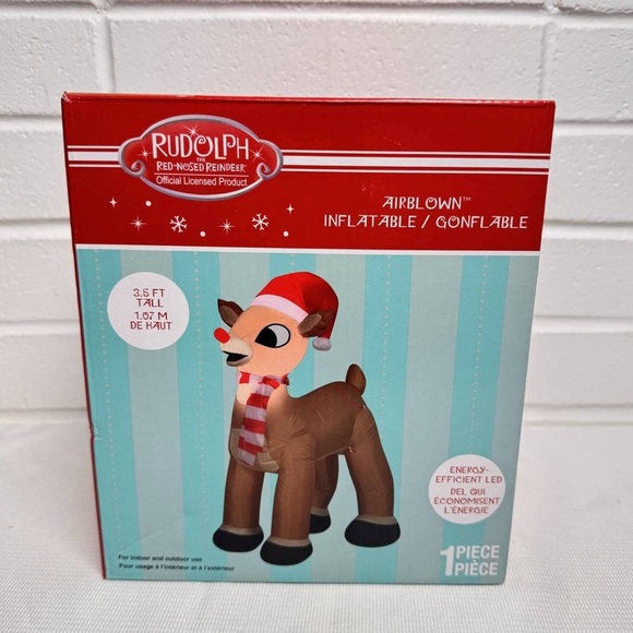 Rudolph Inflatable Christmas Decoration 3.5ft NEW - Picture 1 of 4
